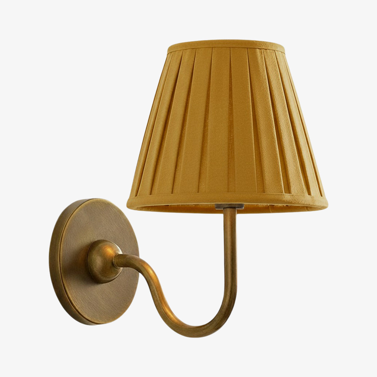 Wall Lamp with Pleated Fabric Shade | Classic Lighting for Bedroom and Living Room - Lamylie