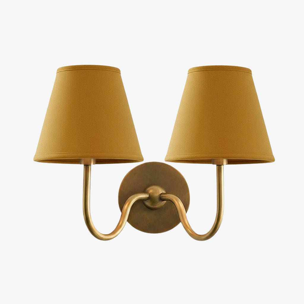Wall Lamp with Pleated Fabric Shade | Classic Lighting for Bedroom and Living Room - Lamylie