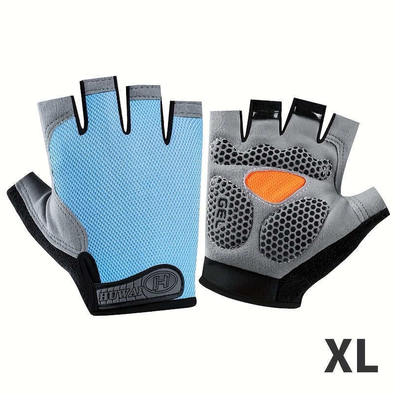 AthletiQ Half-Finger Outdoor Gloves, Universally Sized for Men & Women