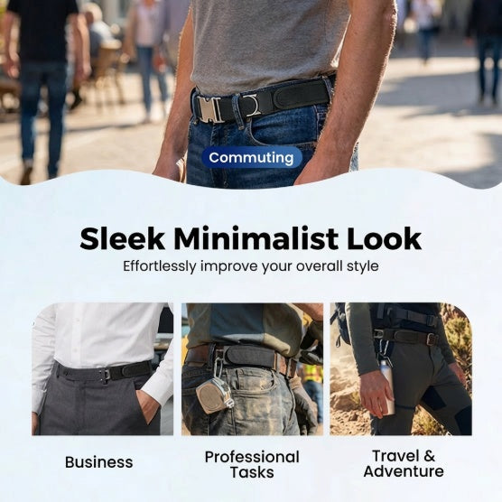 Flexibel – Buckle-Free Stretch Belt with Hidden Hook Closure - Lamylie