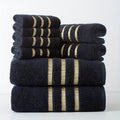 Conjunto de 8 toalhas 100% algodão Luxebliss — 400 GSM, macias e absorventes, qualidade hoteleira