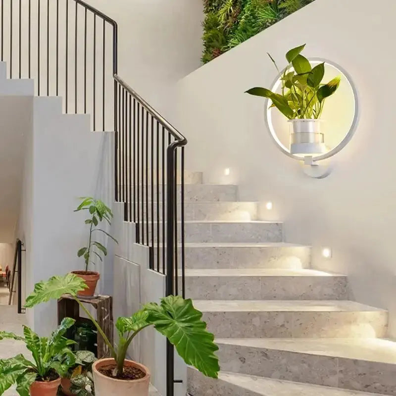 LED Wall Plant Light with Glass Vase | Warm Ambient Light | Decorative Wall Feature | GlowPlant - Lamylie