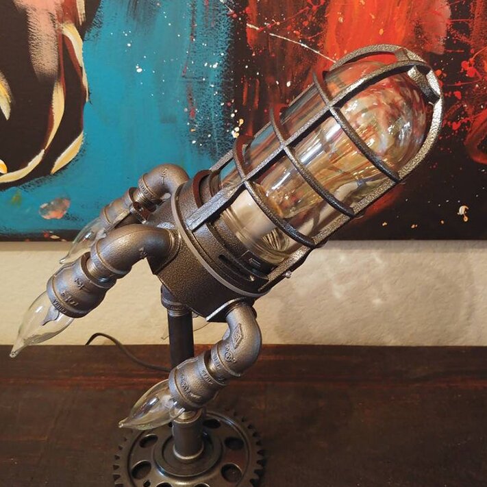 Steam Punk Rocket Lamp - Lamylie