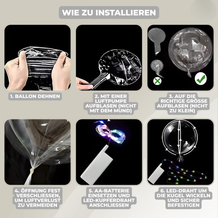 LED svítící balónky – sada 10 kusů – Lamylie