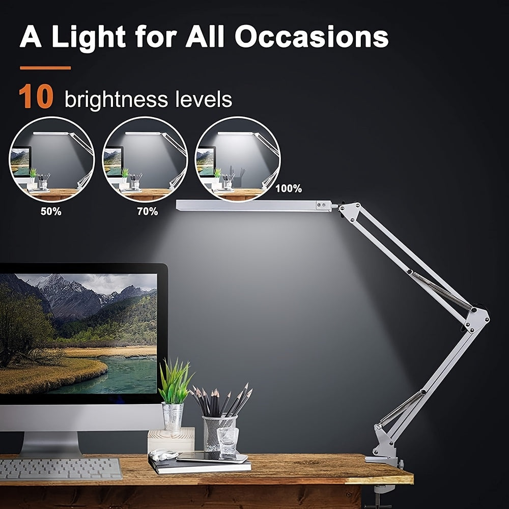 مصباح Flexiglow LED يُثبَّت بالمشبك — 10 مستويات سطوع، و3 درجات حرارة لونية