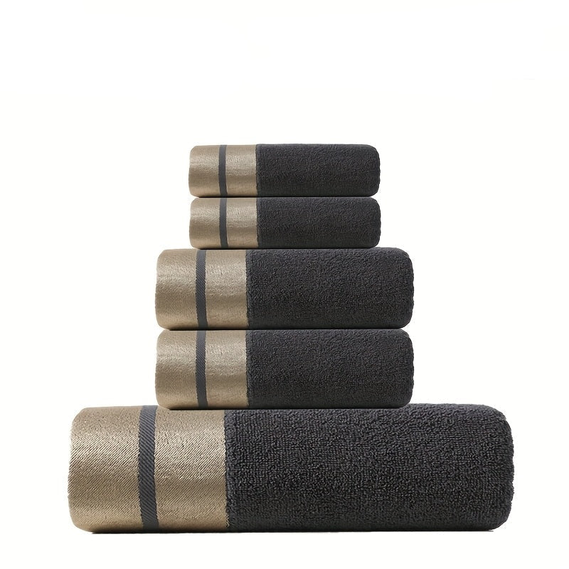 Set di asciugamani Goldenweave in peluche, 5 pezzi, 100% cotone