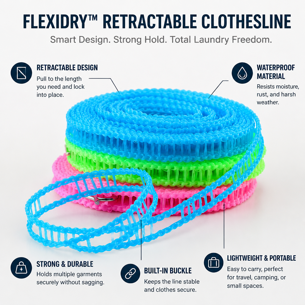 FlexiDry — Effortless Laundry Freedom That Saves Space and Time - Lamylie