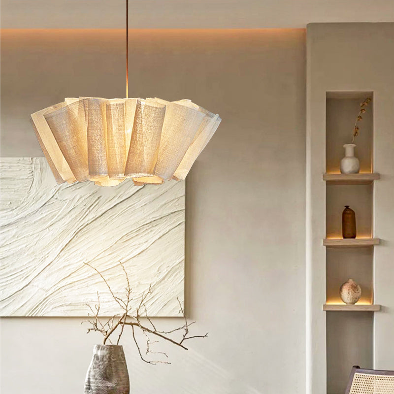 Pleated Fabric Pendant Lamp | Minimalist Scandinavian Lighting for Dining Room & Living Room - Lamylie