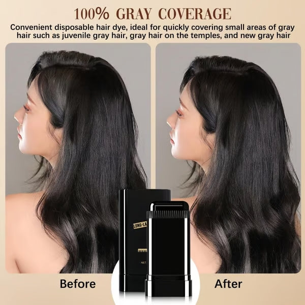 Stick para retocar a cor do cabelo com aplicador em pente - Lamylie