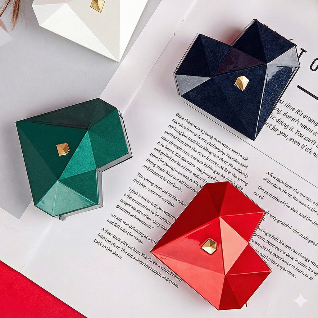 Luxuriöse Schmuckschatulle mit Herzdesign – Überraschungselement – Lamylie
