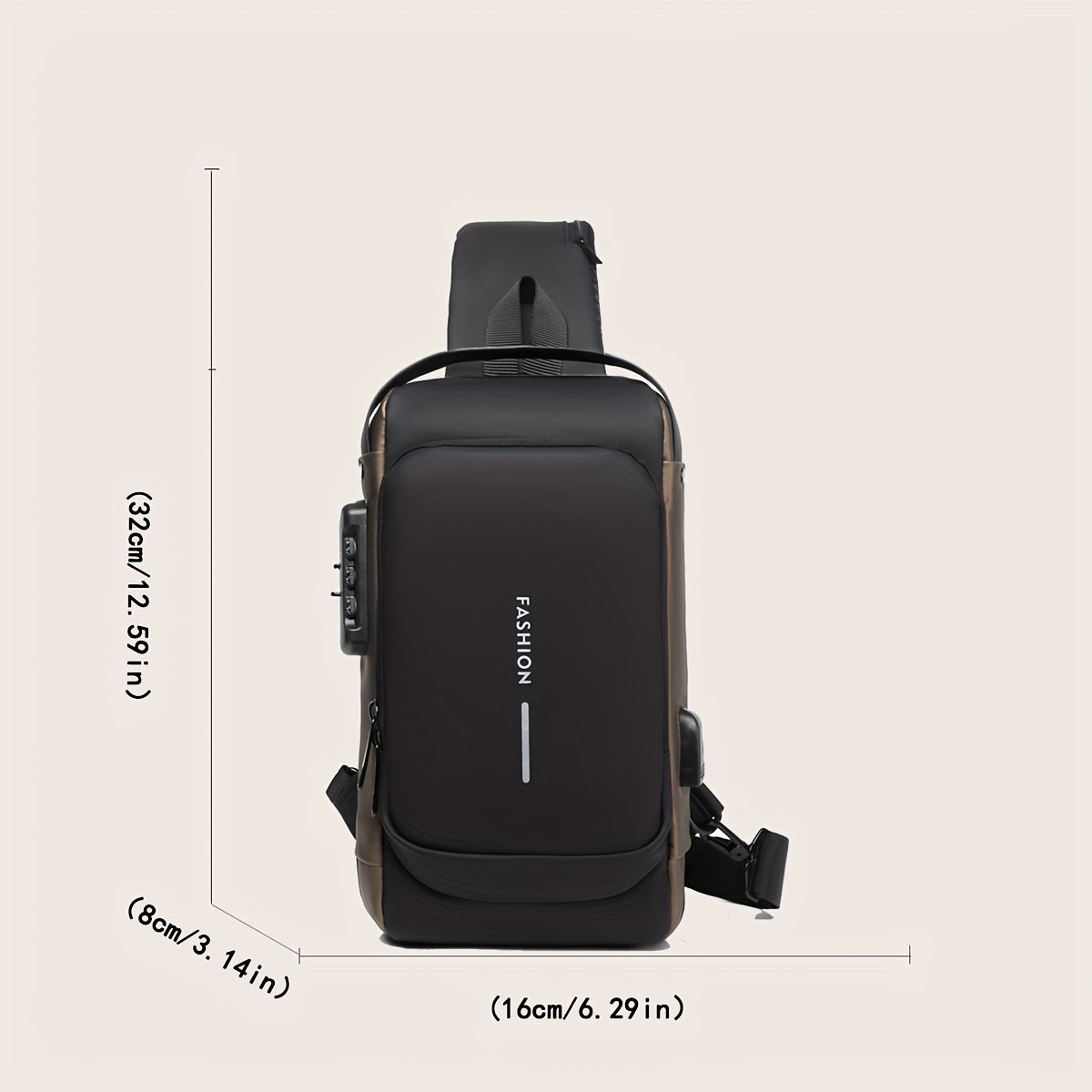 Securegear diebstahlsichere Umhängetasche – klassisches minimalistisches Design