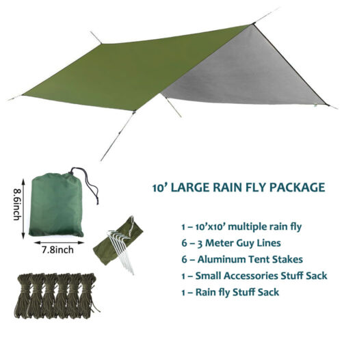 Hammock for Camping with Mosquito Net and Rainfly Choices - Lamylie