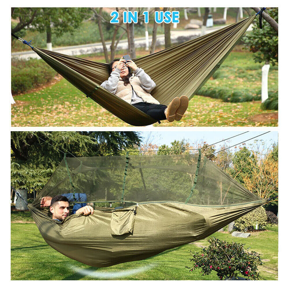 Hammock for Camping with Mosquito Net and Rainfly Choices - Lamylie