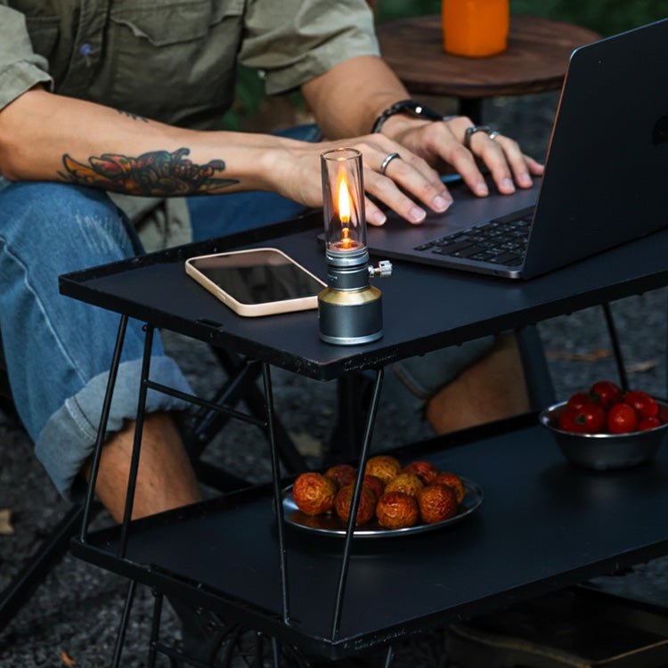 Vintage Butane Camping Lamp with Adjustable Flame | Compact Outdoor Light for Hikers and Adventurers - Lamylie