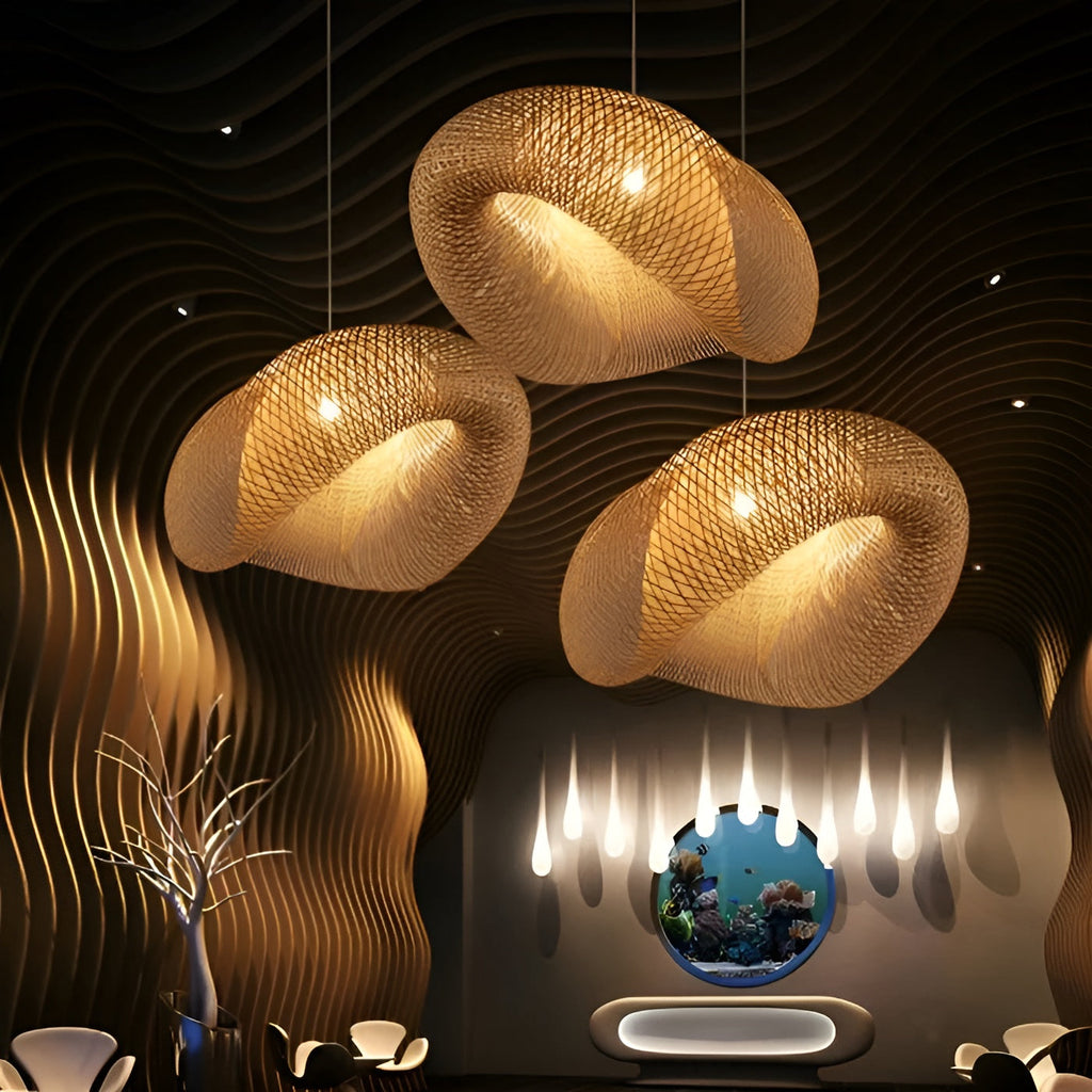 Organic-Style Bamboo Pendant Lamp with Natural Design - Lamylie