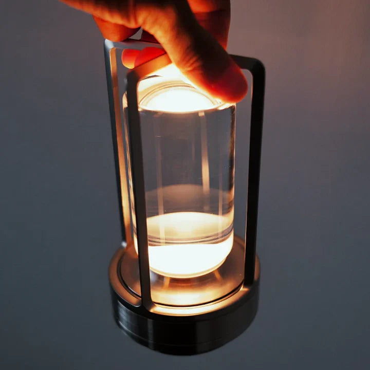 Lumiere Lantern Cordless Crystal Table Lamp - Lamylie