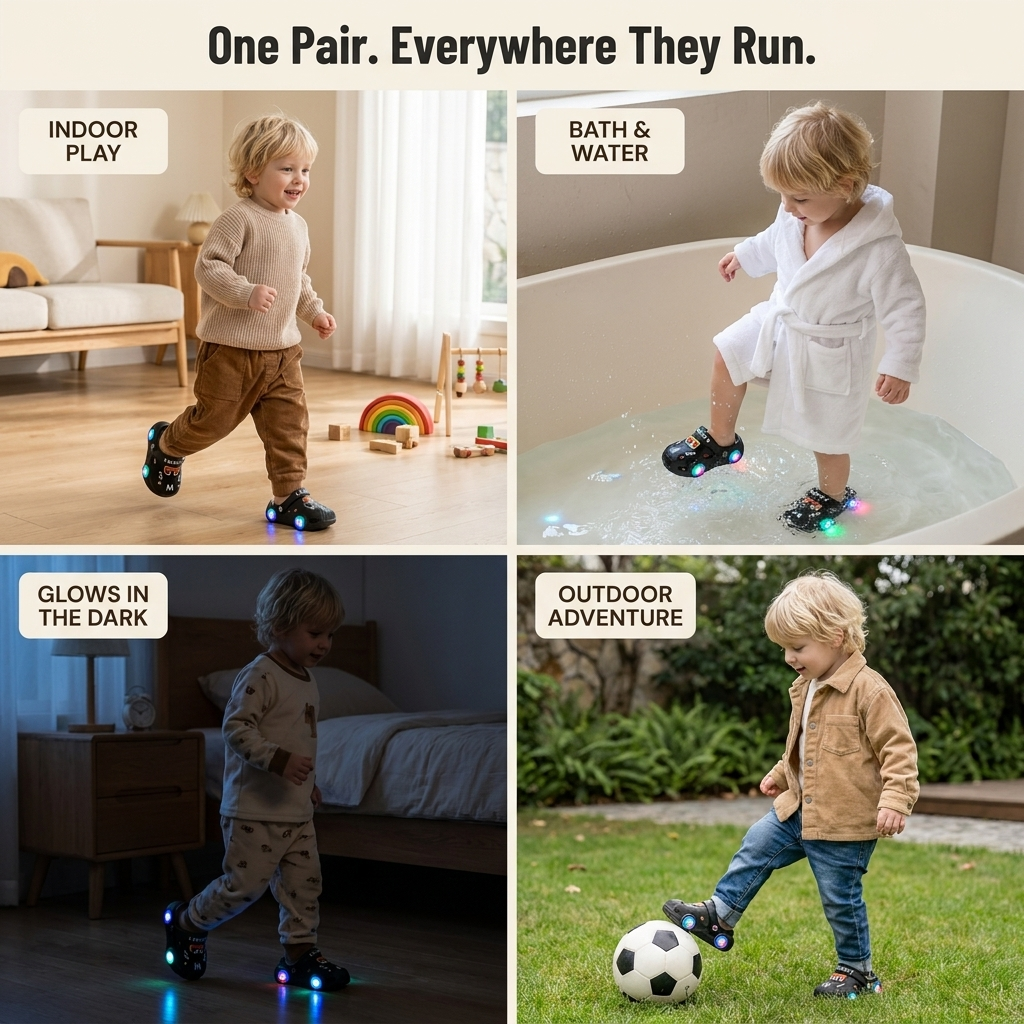 LumoSprints — Light Up Every Step & Grip Wet Floors Toddlers Usually Slip On - Lamylie