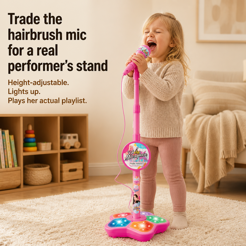 HarmonyVibe — Trade the Hairbrush Mic for a Real Performer's Stand | Pink, Blue, Black - Lamylie