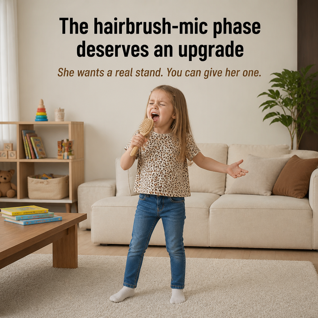 HarmonyVibe — Trade the Hairbrush Mic for a Real Performer's Stand | Pink, Blue, Black - Lamylie