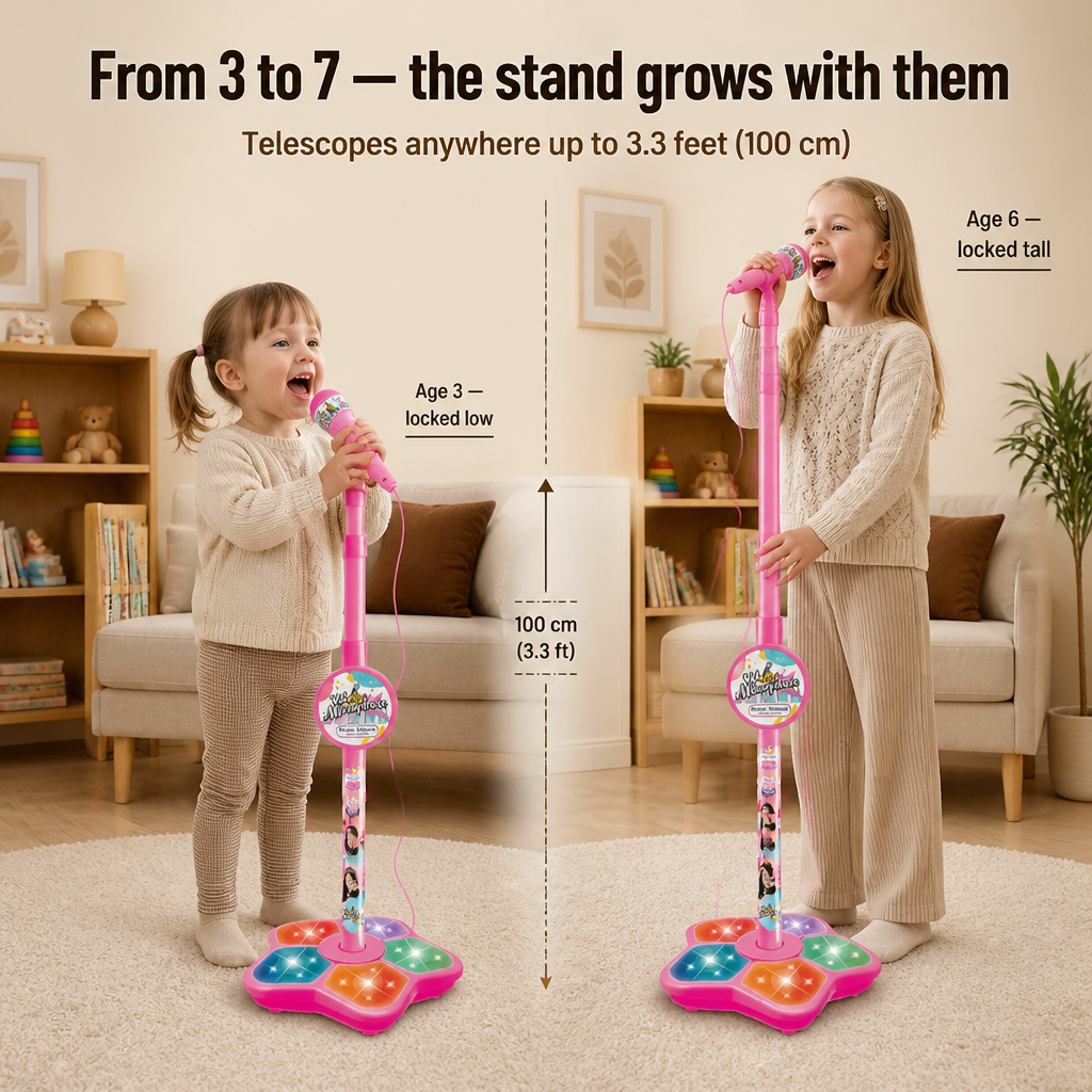 HarmonyVibe — Trade the Hairbrush Mic for a Real Performer's Stand | Pink, Blue, Black - Lamylie