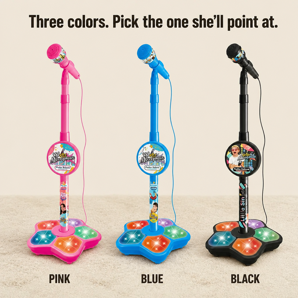 HarmonyVibe — Trade the Hairbrush Mic for a Real Performer's Stand | Pink, Blue, Black - Lamylie