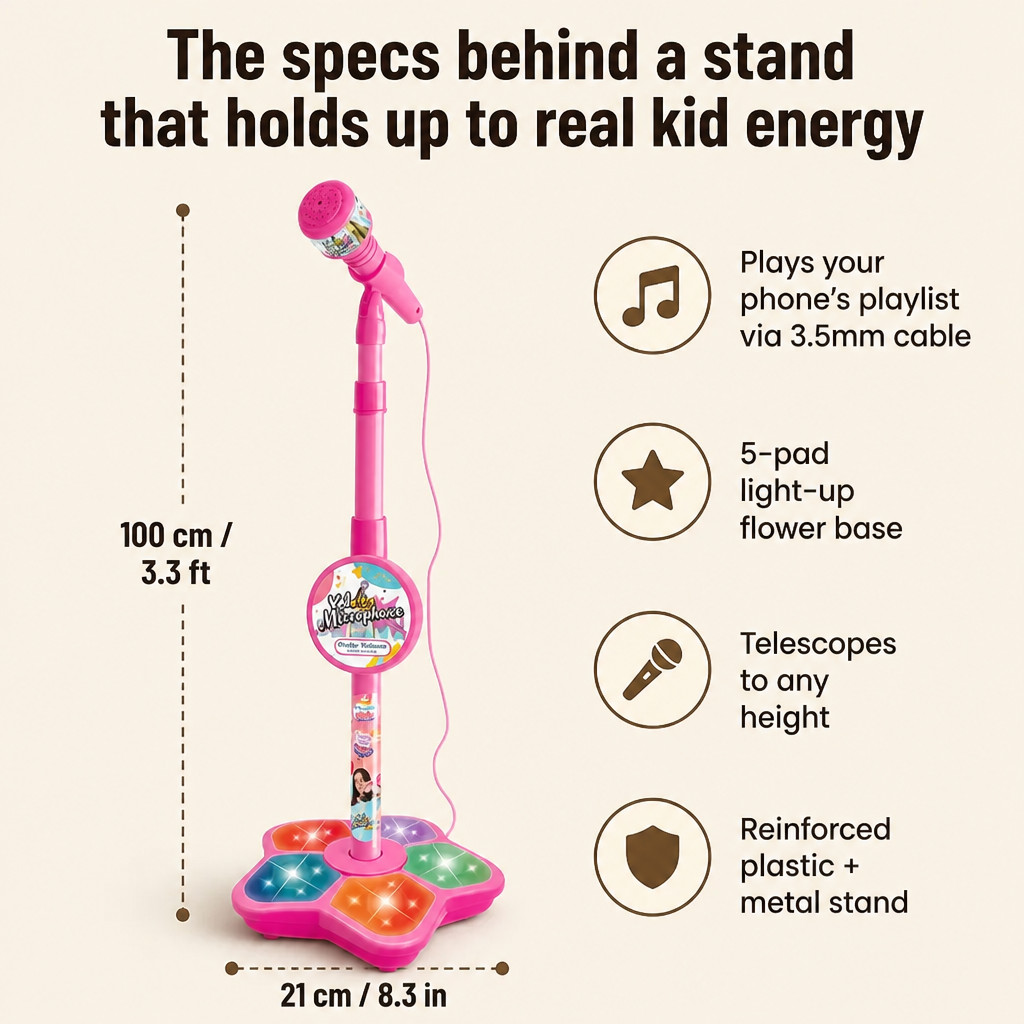 HarmonyVibe — Trade the Hairbrush Mic for a Real Performer's Stand | Pink, Blue, Black - Lamylie