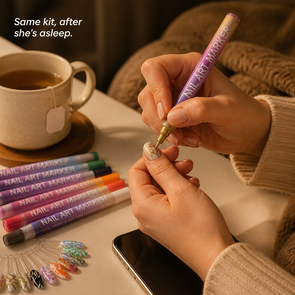 LumeFina Nail Art Markers — ارسمي تصاميم أظافر دقيقة مع ابنتك وتجنّبي زيارة الصالون - Lamylie