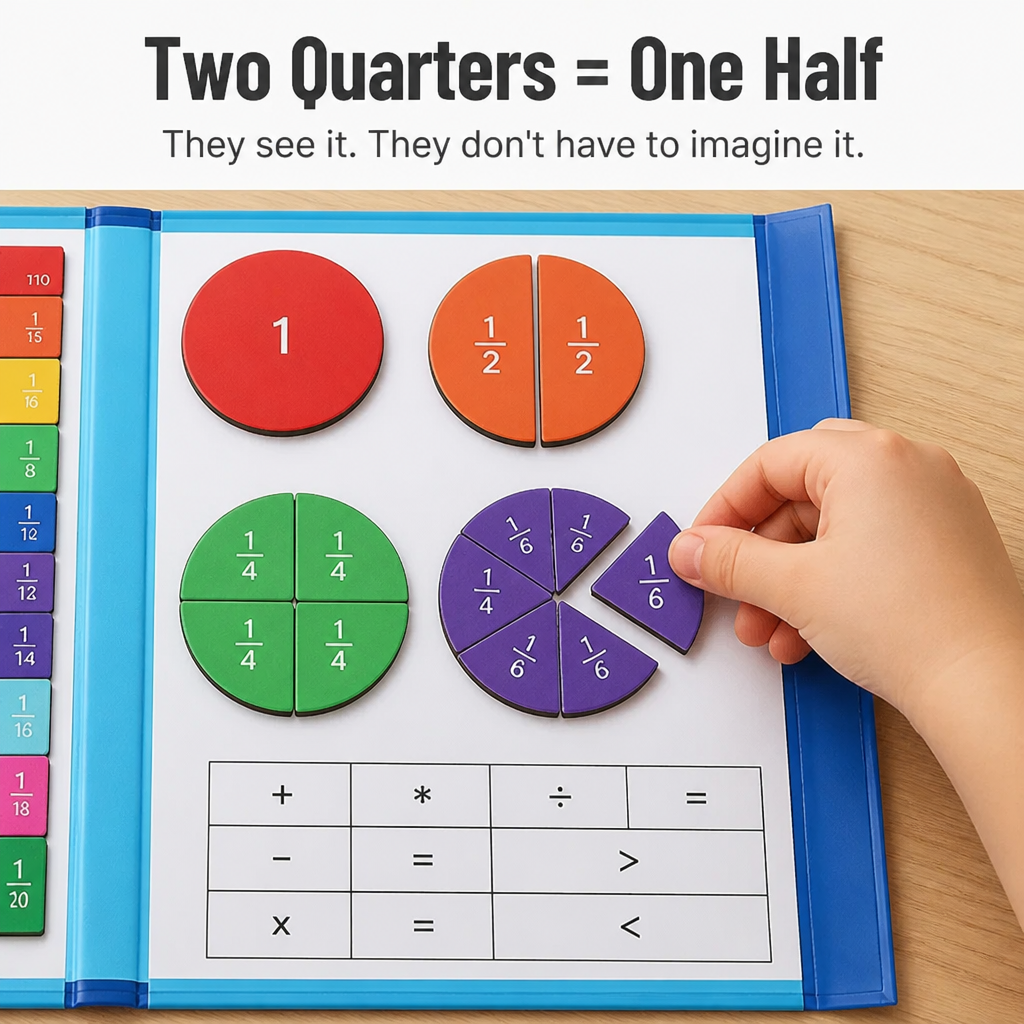 FractionSense — Make Fractions Finally Click With Magnetic Pieces Kids Actually Move - Lamylie