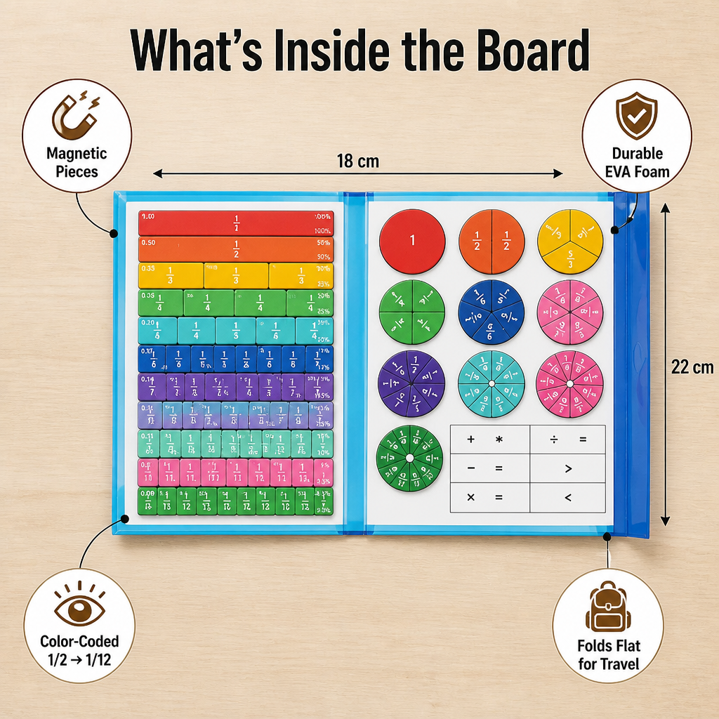 FractionSense — Make Fractions Finally Click With Magnetic Pieces Kids Actually Move - Lamylie