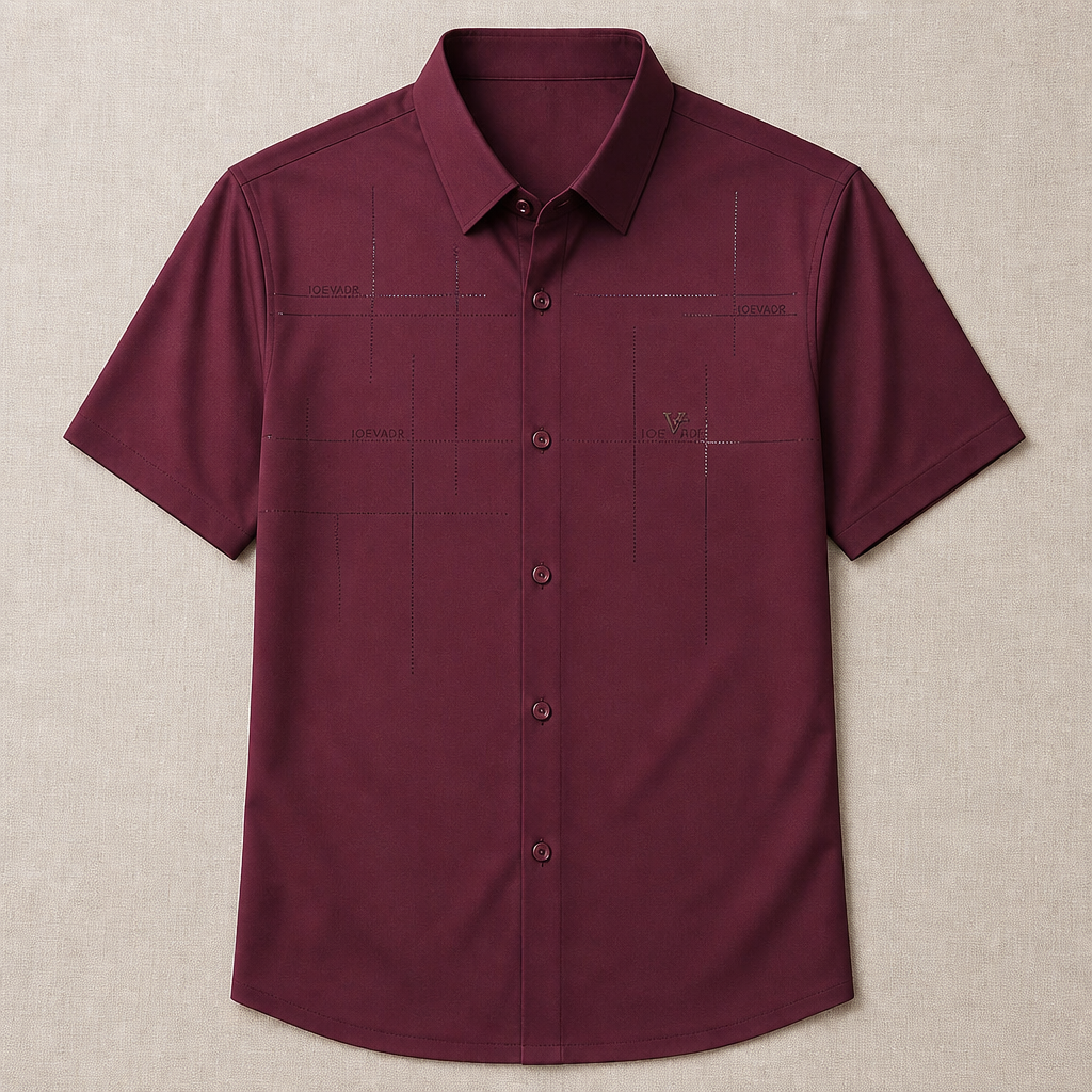 Maxon – Wrinkle-Free Stretch Short-Sleeve Button-Down Shirt - Lamylie