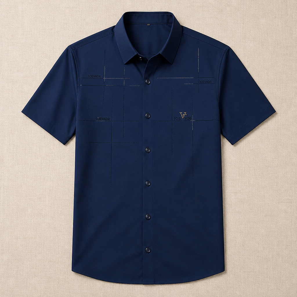 Maxon – Wrinkle-Free Stretch Short-Sleeve Button-Down Shirt - Lamylie