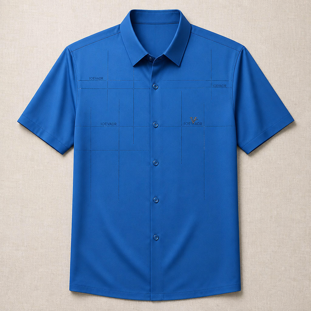 Maxon – Wrinkle-Free Stretch Short-Sleeve Button-Down Shirt - Lamylie