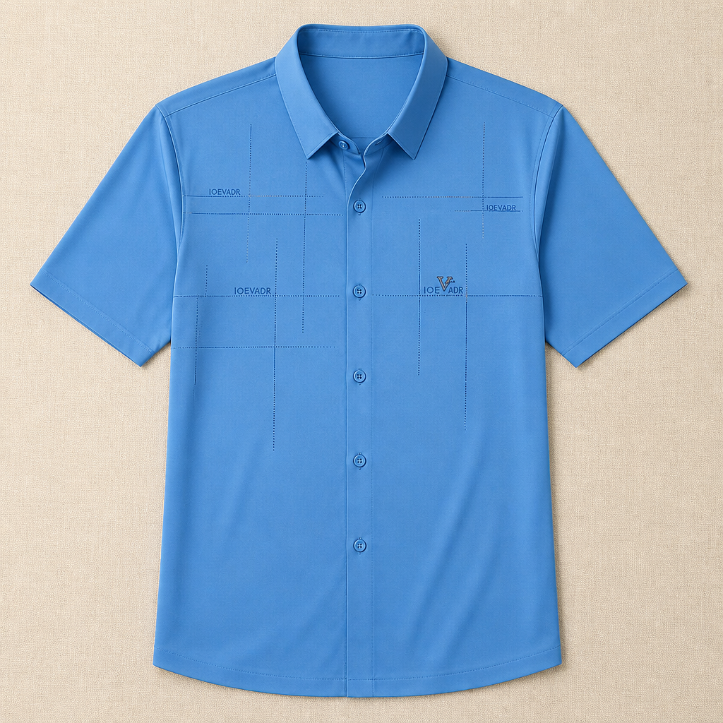 Maxon – Wrinkle-Free Stretch Short-Sleeve Button-Down Shirt - Lamylie
