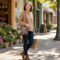 Mosaica – Sac bandoulière vintage à patchwork géométrique avec bandoulière réglable – Lamylie