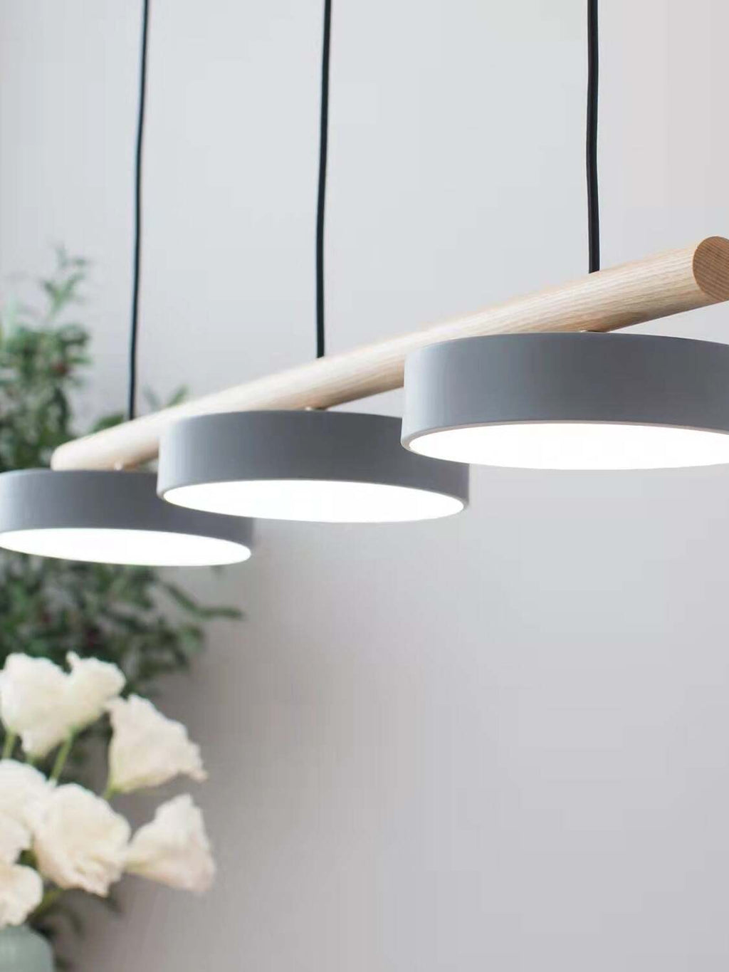 Wooden Pendant Lamp Bird Shape Three Shades Scandinavian Kitchen Island - Lamylie