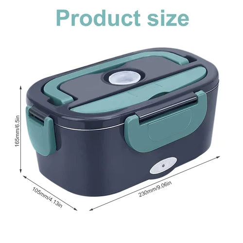Elektryczny lunchbox z funkcją podgrzewania 1.5L | Ciepłe jedzenie w podróży, samochodzie i domu - Lamylie