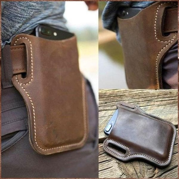 Elegant Leather Belt Bag for Your Smartphone - Lamylie