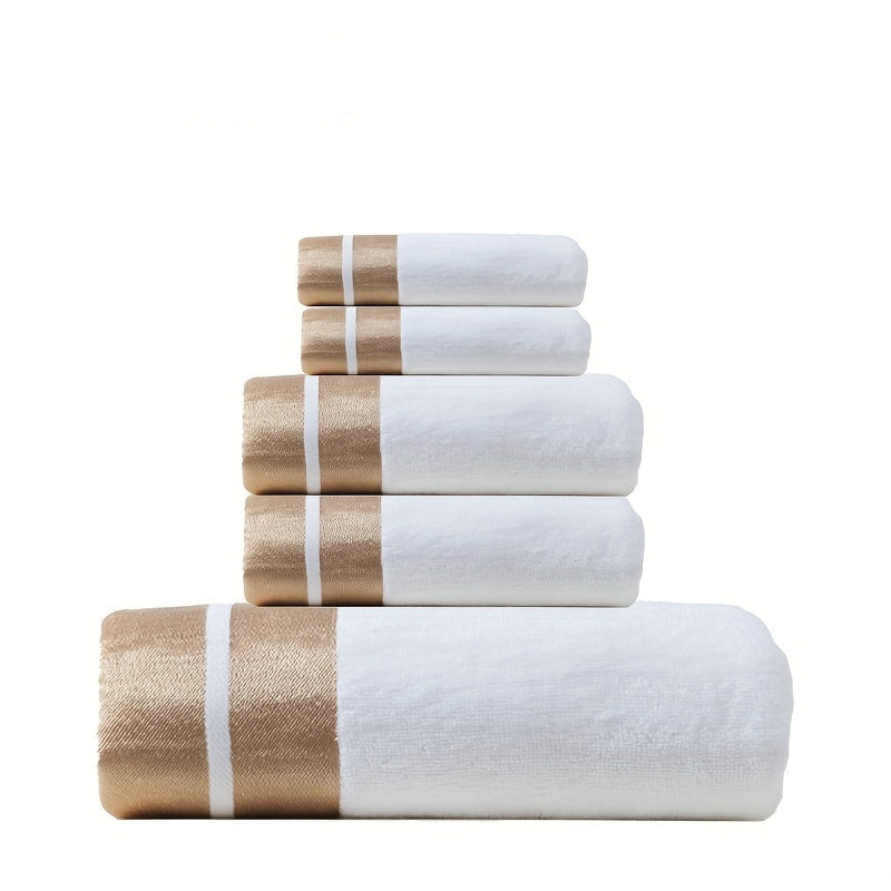 Set di asciugamani Goldenweave in peluche, 5 pezzi, 100% cotone