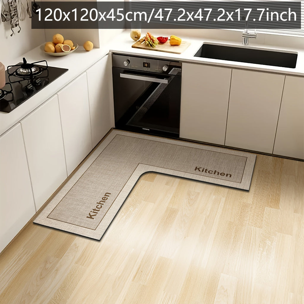 Tapis de cuisine antidérapant en L – Très absorbant - Lamylie