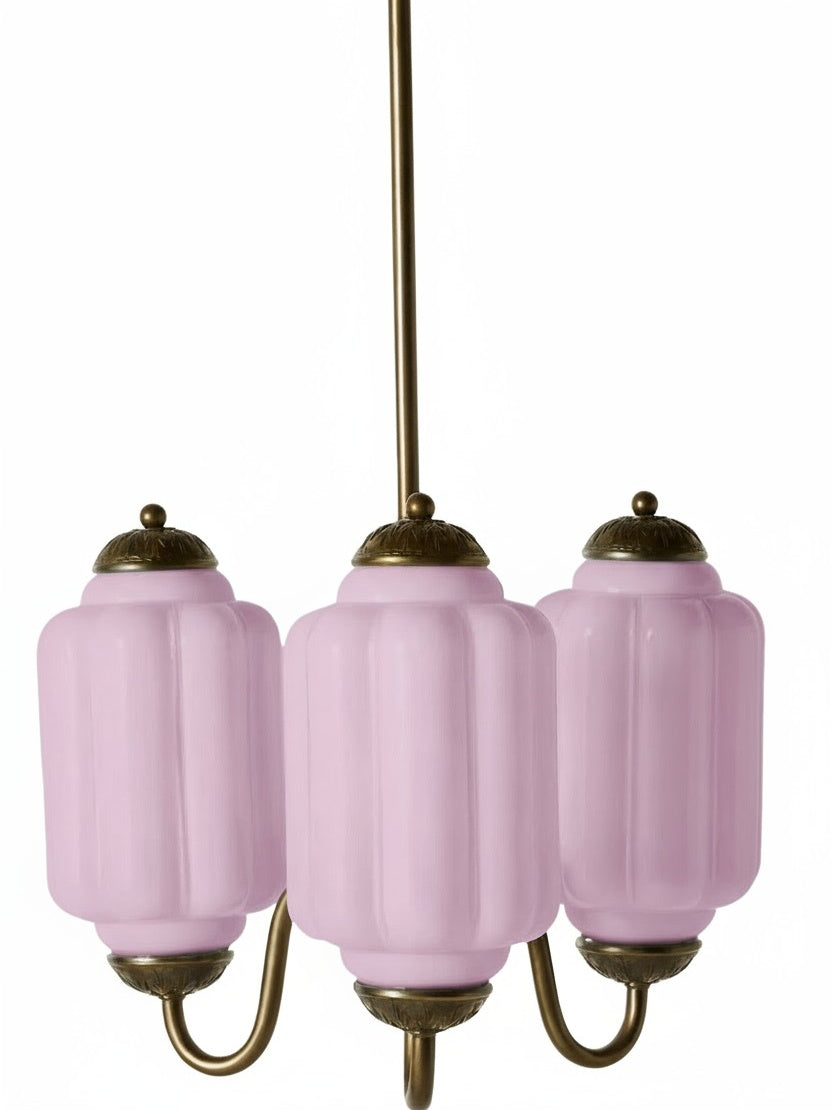 Milk Glass Chandelier Vintage Finish Timeless Elegance Classic Lighting for Dining Room Living Room - Lamylie
