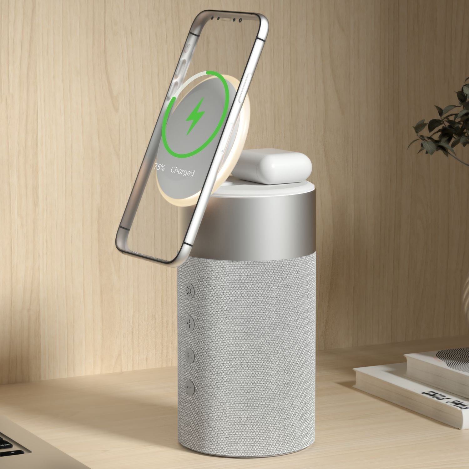Wireless Speaker with Charging Function | 3-in-1 Bluetooth Speaker, MagSafe Power Bank & Ambient Lighting - Lamylie
