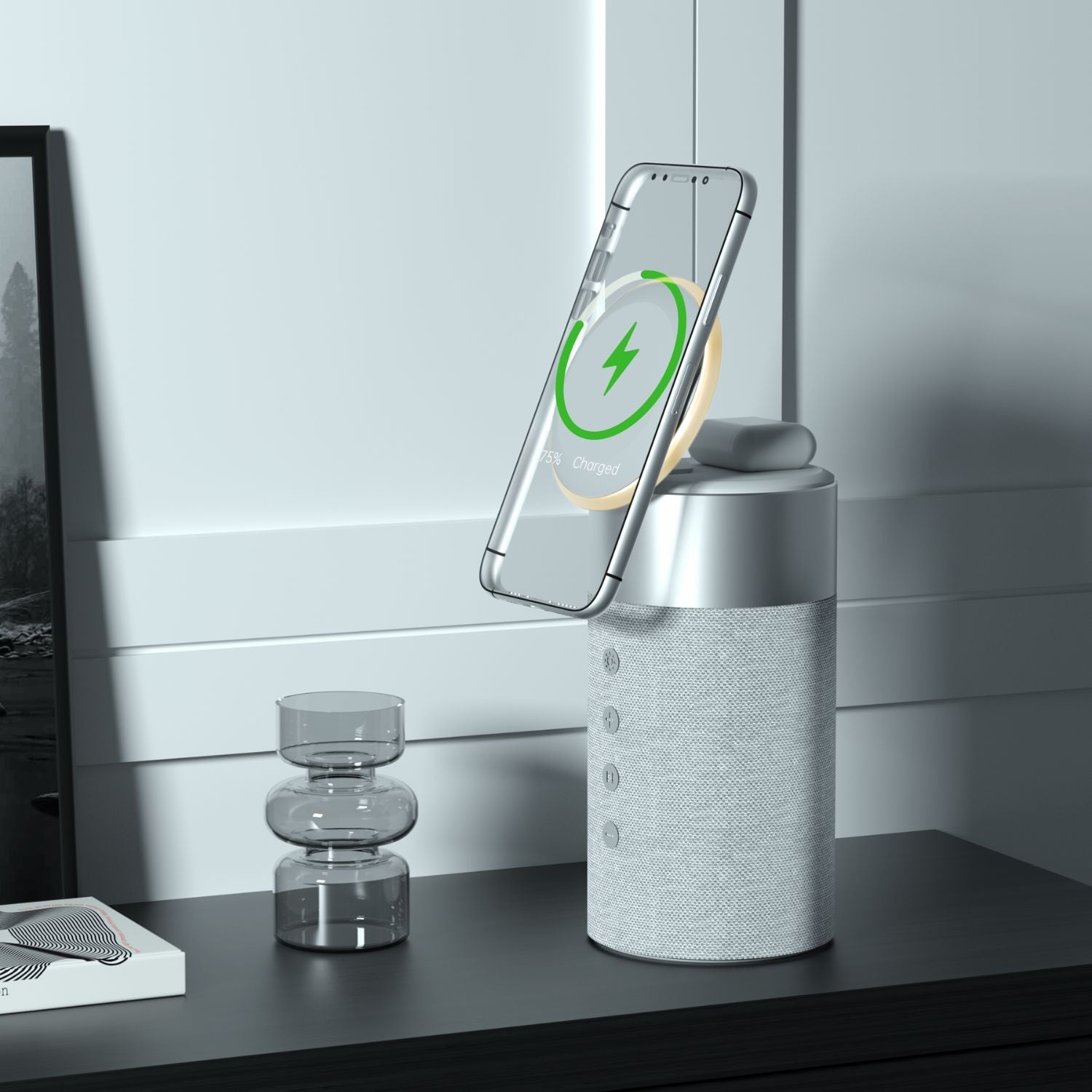 Wireless Speaker with Charging Function | 3-in-1 Bluetooth Speaker, MagSafe Power Bank & Ambient Lighting - Lamylie