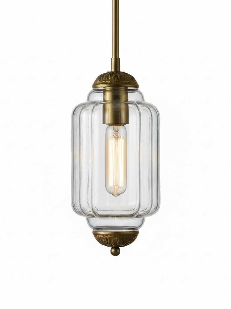 Vintage Glass Pendant Lamp with Nostalgic Look | Refined Lighting for Dining Room and Kitchen - Lamylie