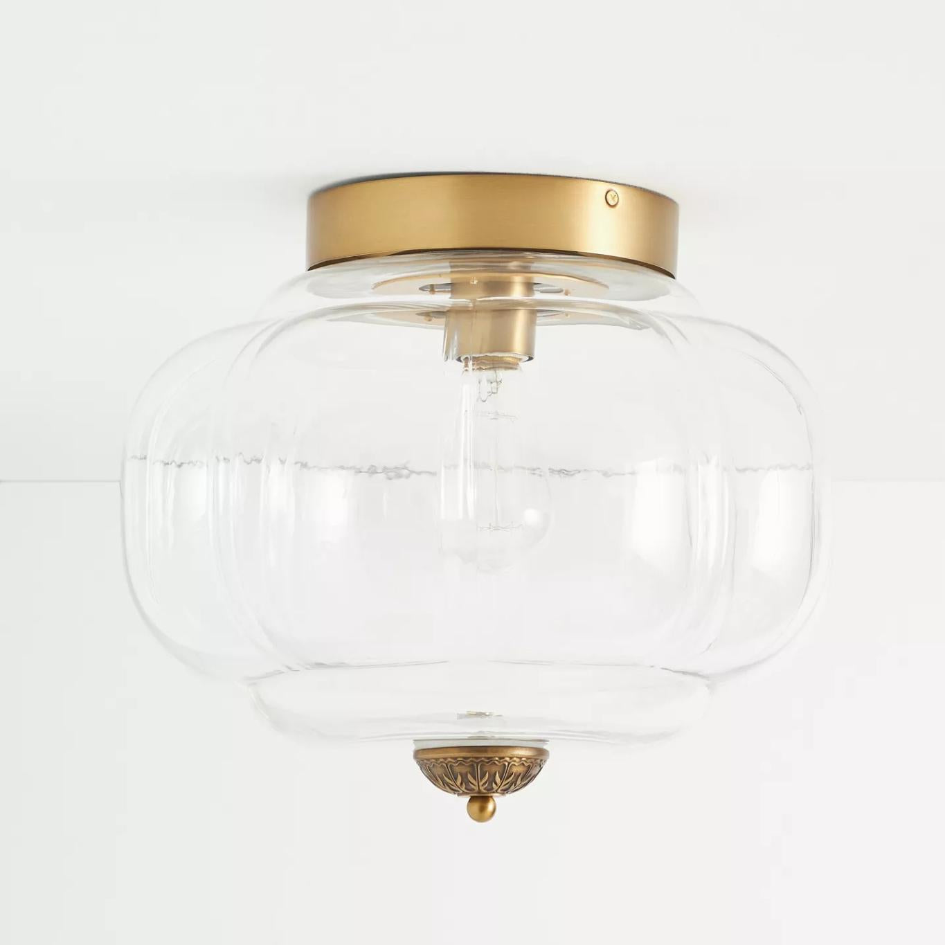 Retro Ceiling Lamp with Milk Glass Shade | Refined Semi-Flush Mount Lighting for Modern Interiors - Lamylie