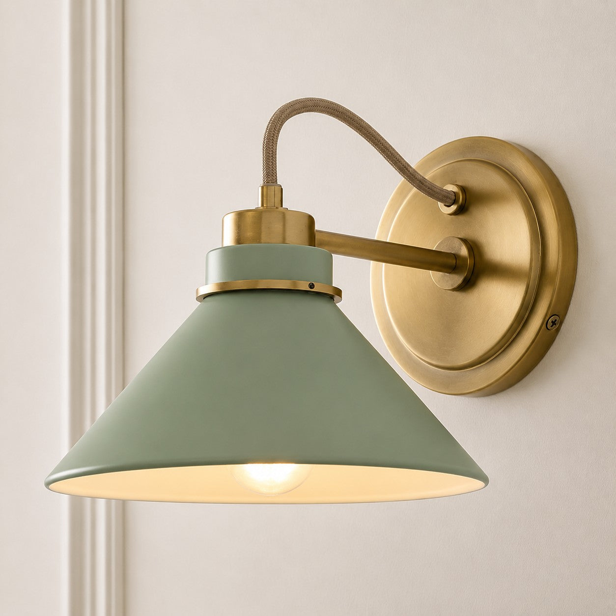 Globe Wall Lamp with Curved Arm | Modern Industrial Lighting for Bathroom, Bedroom, and Hall - Lamylie