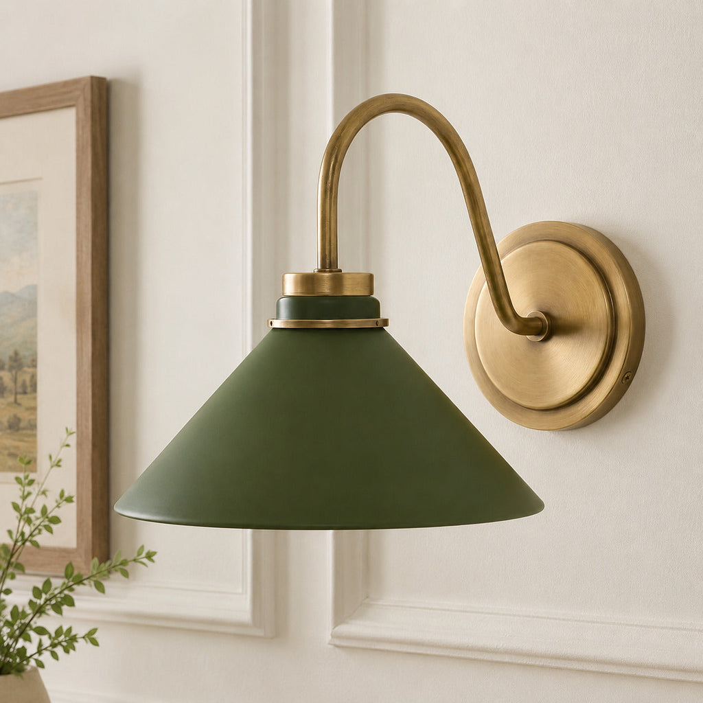 Globus Wandleuchte mit gebogenem Arm | Moderne Industriebeleuchtung für Bad, Schlafzimmer und Flur - Lamylie