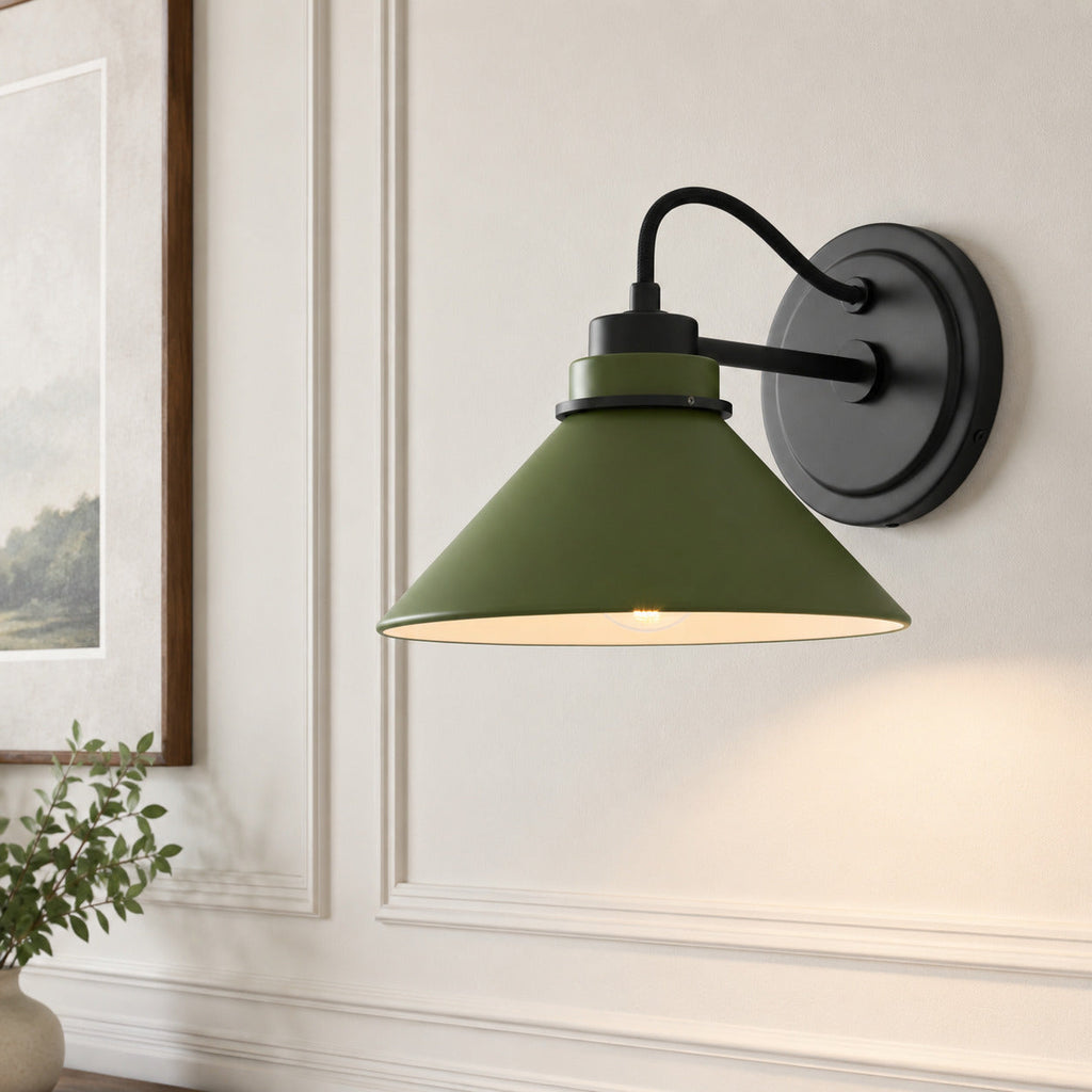Globus Wandleuchte mit gebogenem Arm | Moderne Industriebeleuchtung für Bad, Schlafzimmer und Flur - Lamylie