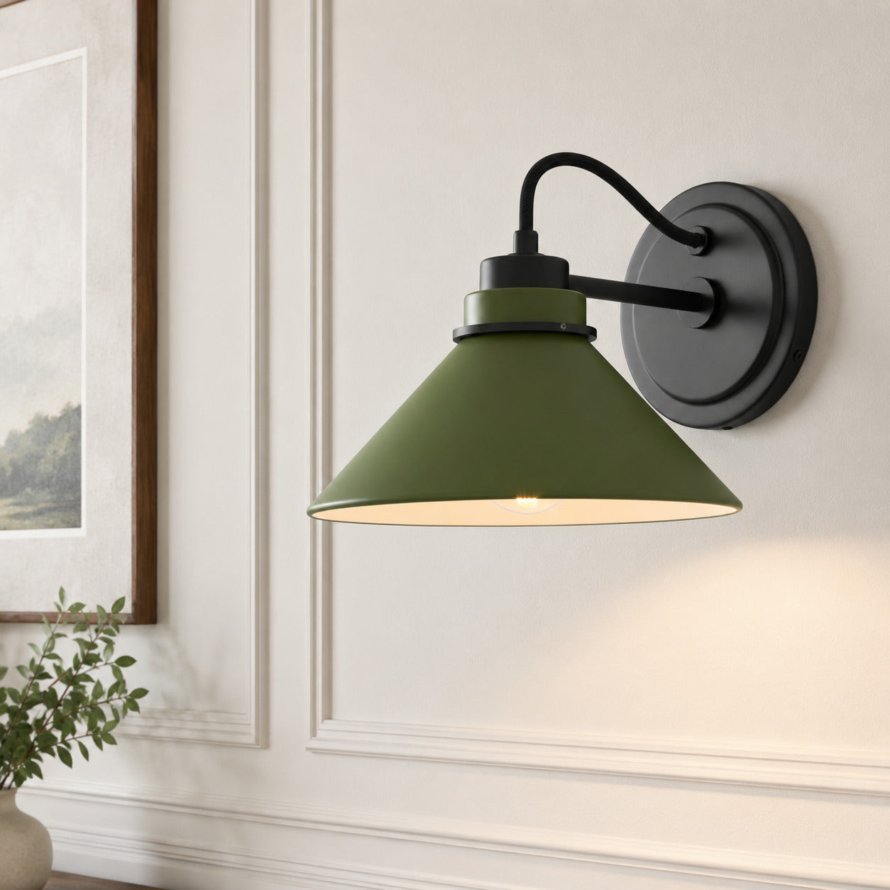 Globe Wall Lamp with Curved Arm | Modern Industrial Lighting for Bathroom, Bedroom, and Hall - Lamylie