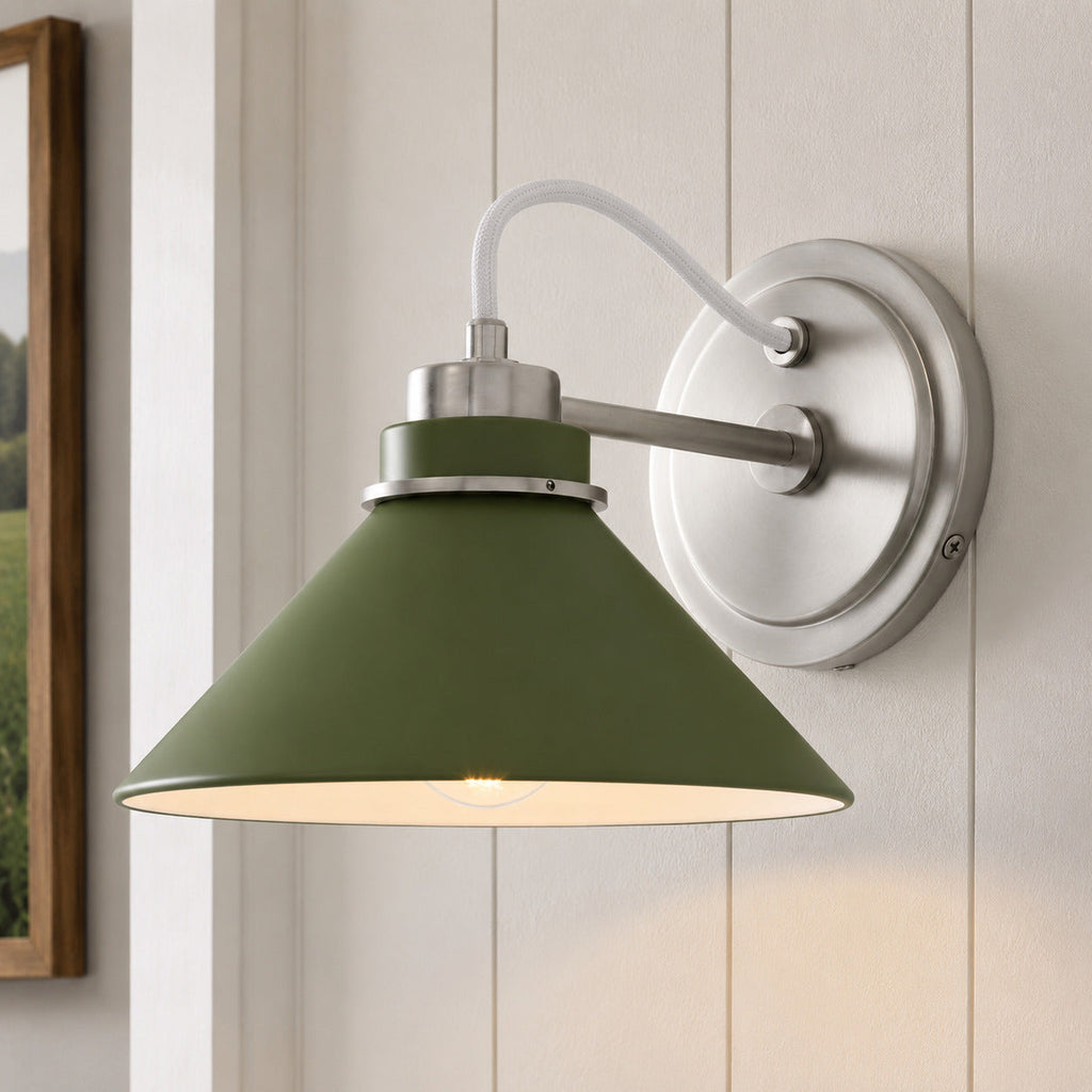 Globus Wandleuchte mit gebogenem Arm | Moderne Industriebeleuchtung für Bad, Schlafzimmer und Flur - Lamylie