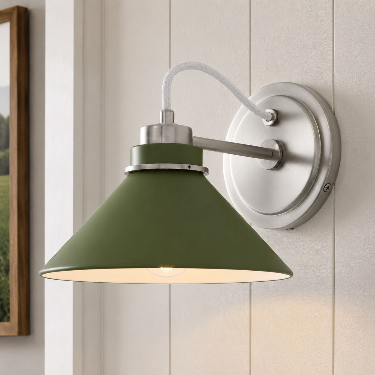 Globe Wall Lamp with Curved Arm | Modern Industrial Lighting for Bathroom, Bedroom, and Hall - Lamylie